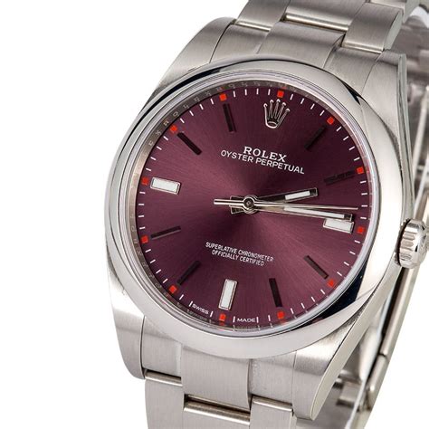 rolex 39mm red grape|39mm rolex oyster perpetual.